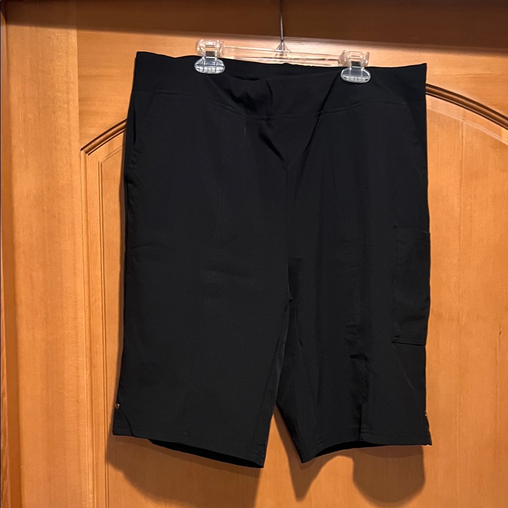 Black Mid-Length Chico’s Zenergy Shorts